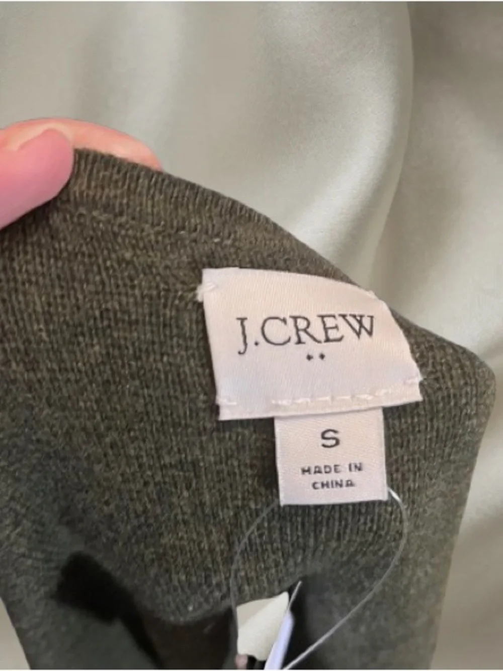 J.Crew Re-Imagined Vanessa Long Open Front Cardigan Sweater Olive Green S NWT